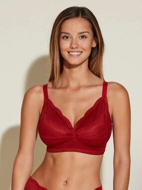 Cosabella Dolce Curvy Bralette Sindoor Red Multiple Sizes Brand New